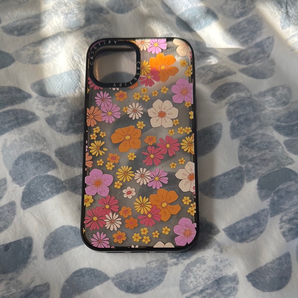 Casetify - Black Floral Pattern Phone Case for Cell Phones